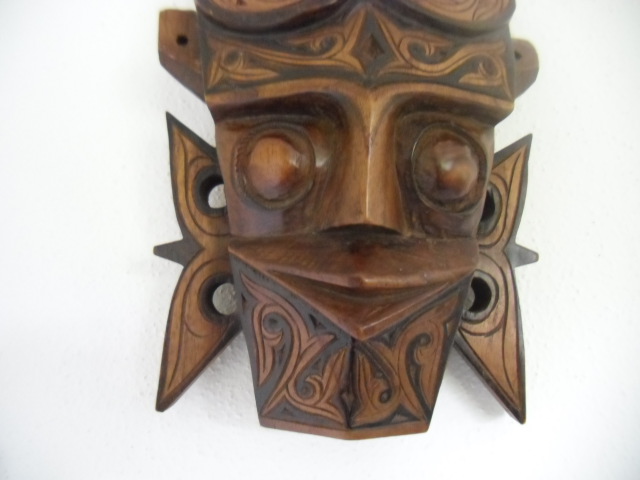 Antiek houten masker