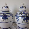 Delfts blauw gekleurde potten met deksel