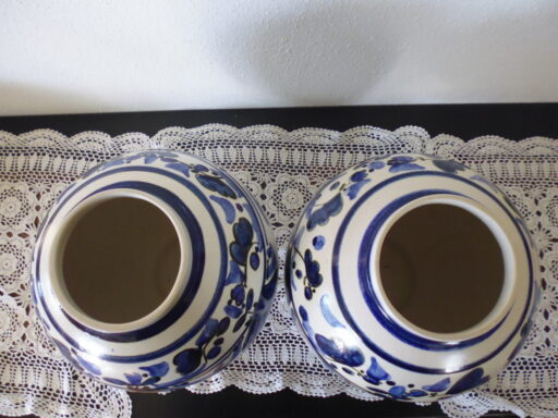 Delfts blauw gekleurde potten met deksel