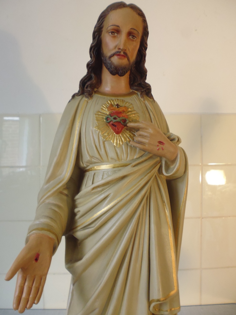 Gipsen Jezusbeeld 64 cm.