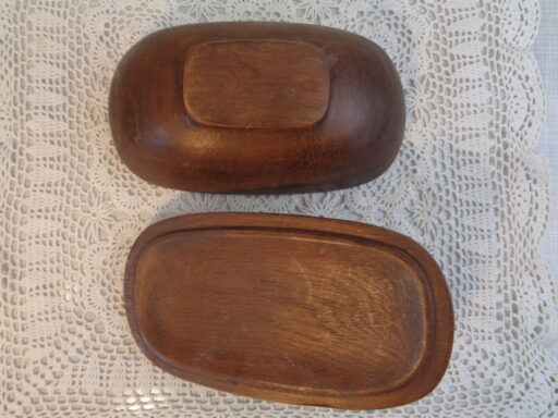 Houten schaal vogel