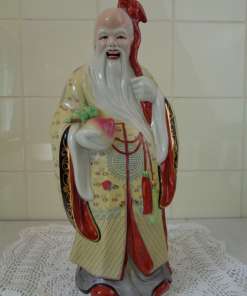 Porseleinen beeld Chinese oude man