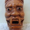 Boxwood Netsuke masker, (Ishi Kawa)