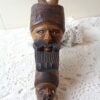 Houten pijp met 2 hoofden