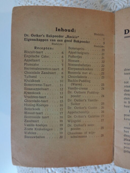 Receptenboek B Dr. Oetker`s recepten voor de huisvrouw Ca. 1930
