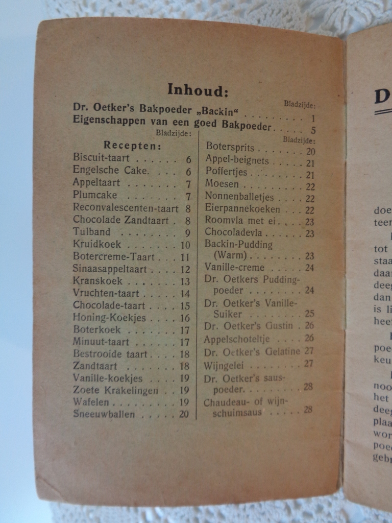 Receptenboek B Dr. Oetker`s recepten voor de huisvrouw Ca. 1930