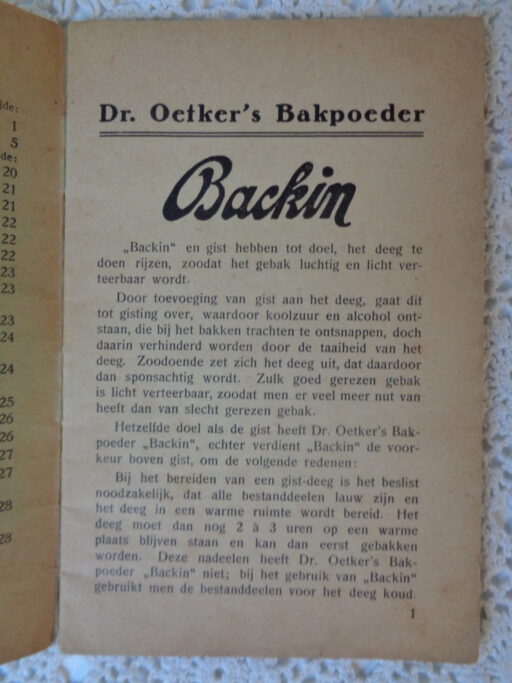 Receptenboek B Dr. Oetker`s recepten voor de huisvrouw Ca. 1930