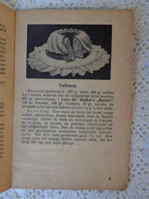 Receptenboek B Dr. Oetker`s recepten voor de huisvrouw Ca. 1930