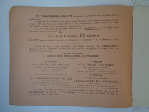 Le PANORAMA Salon 1896 nummer 9