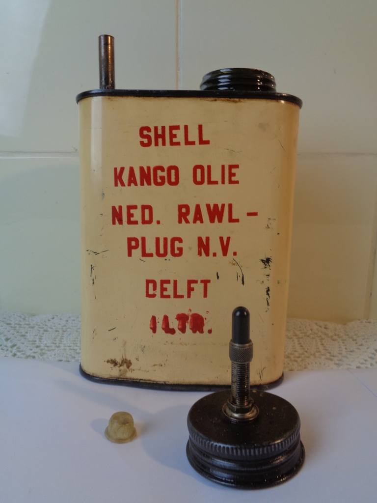 Vintage blik Shell Kango olie