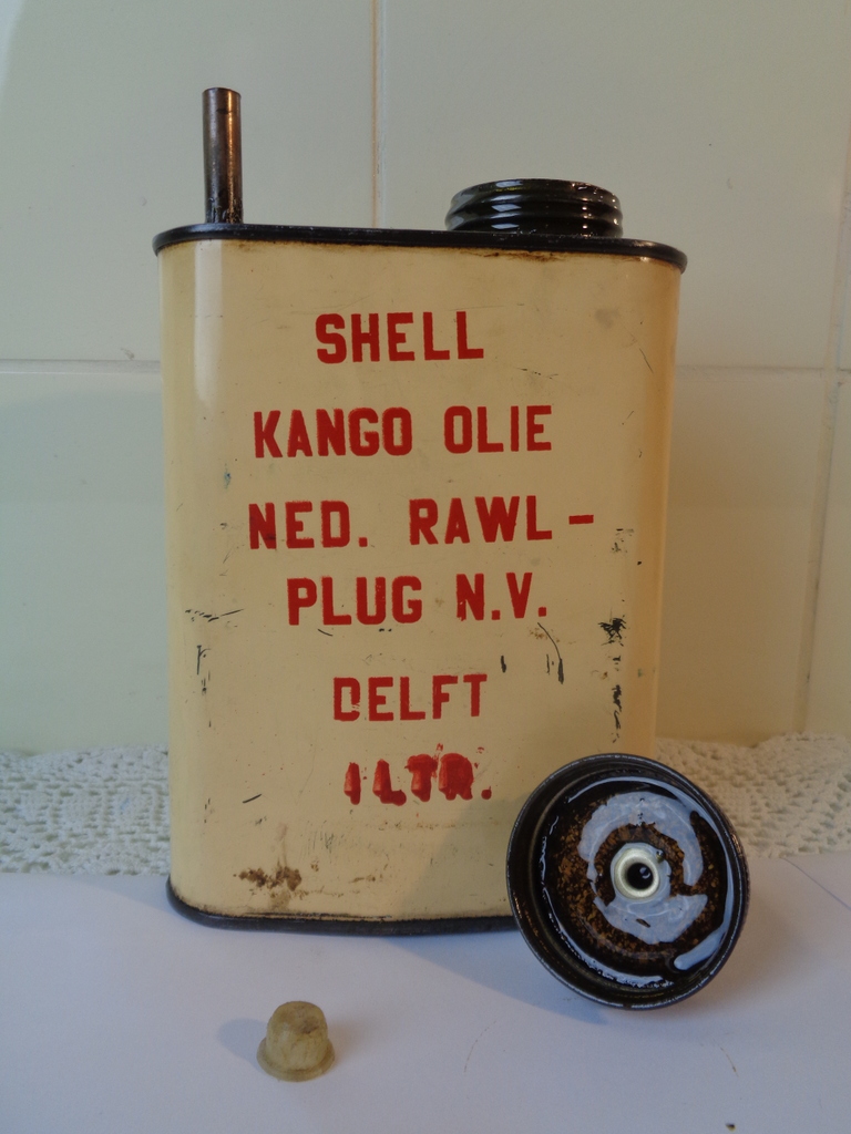 Vintage blik Shell Kango olie