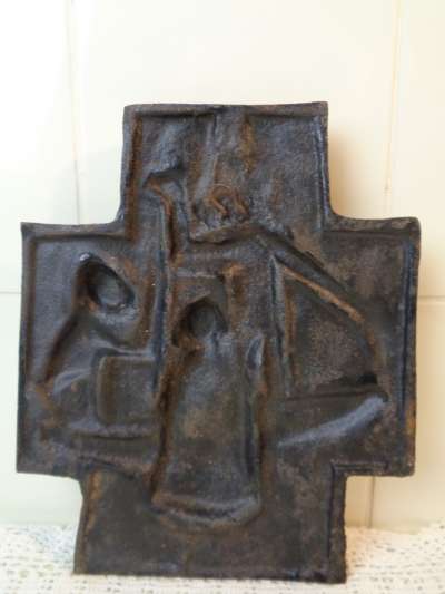 Markant Bronzen Reliëf met Bijbels tafereel circa 1930