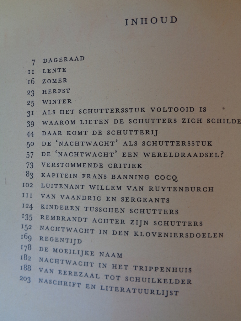 De Nachtwacht De historie van een meesterwerk door D. Wijnbeek 1944 1e druk