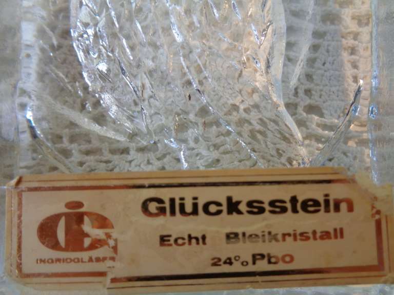 Geluks-steen Kristallen uil Glucksstein Bleikristall Ingridsgläser
