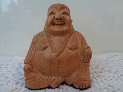 Houten Boeddha beeldje
