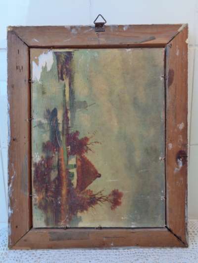 Schilderij W. Hensels 1936 olieverf op houten paneel