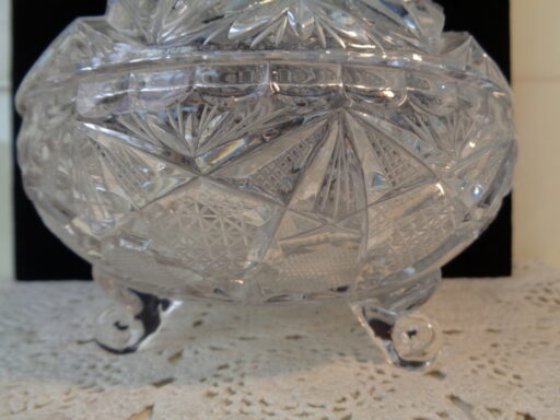 Prachtige kristallen schaal en bonbonschaal