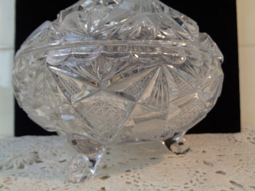 Prachtige kristallen schaal en bonbonschaal