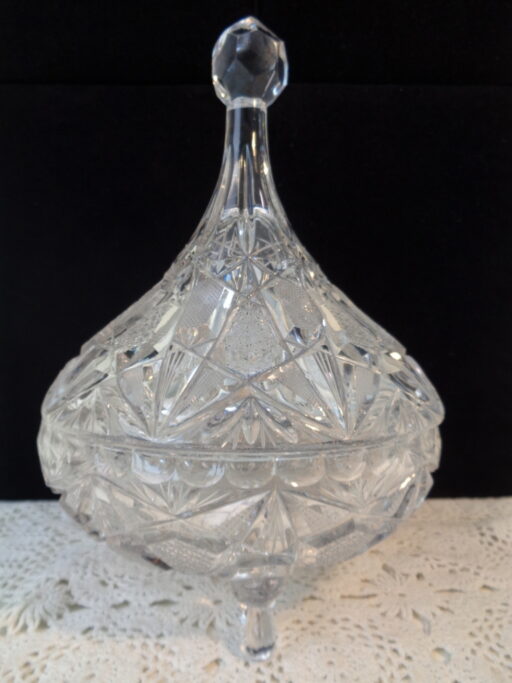 Prachtige kristallen schaal en bonbonschaal