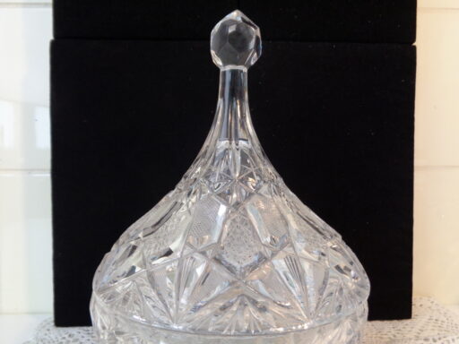 Prachtige kristallen schaal en bonbonschaal