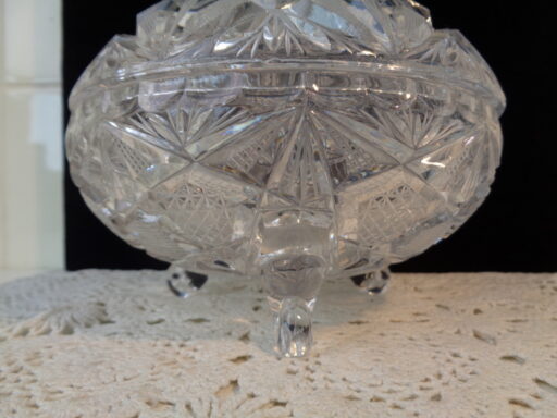 Prachtige kristallen schaal en bonbonschaal