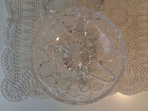 Prachtige kristallen schaal en bonbonschaal