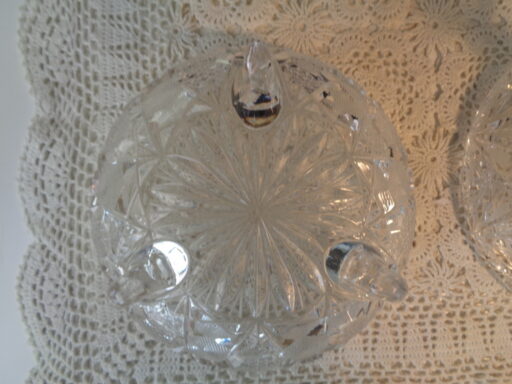 Prachtige kristallen schaal en bonbonschaal