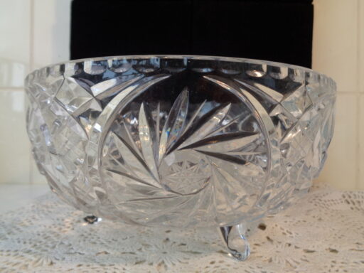 Prachtige kristallen schaal en bonbonschaal
