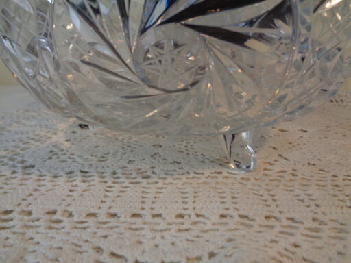 Prachtige kristallen schaal en bonbonschaal