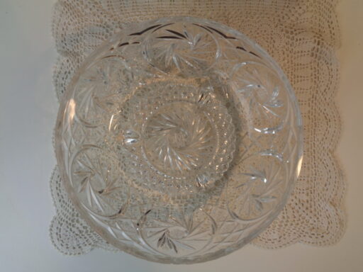 Prachtige kristallen schaal en bonbonschaal