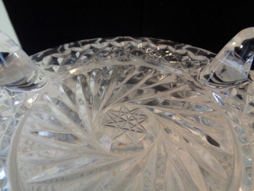 Prachtige kristallen schaal en bonbonschaal