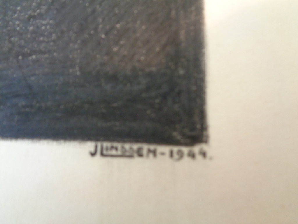 Houtskooltekening J. Linssen 1944
