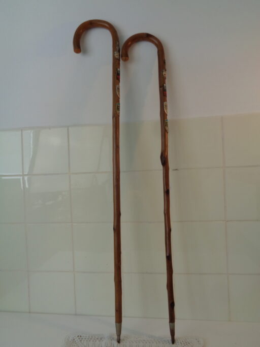 Collectie wandelstokken uit grootmoeders tijd