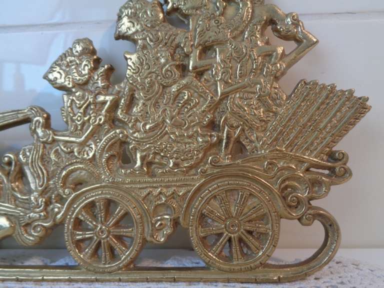 Vlak-reliëf met zegewagen Wayang Indonesië