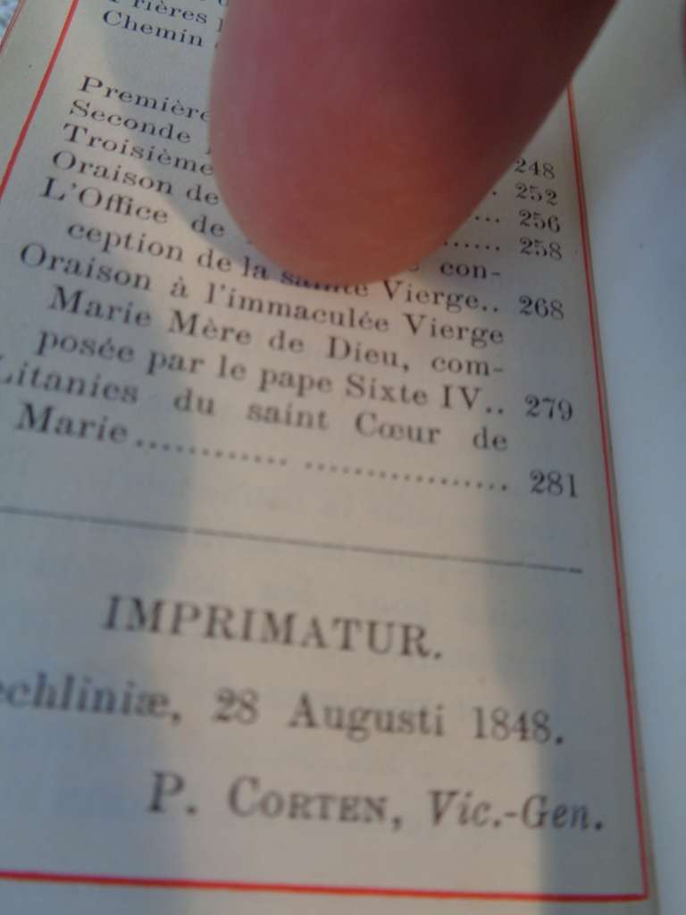 Antiek boekje Petit manuel du Chrétien uit 1848