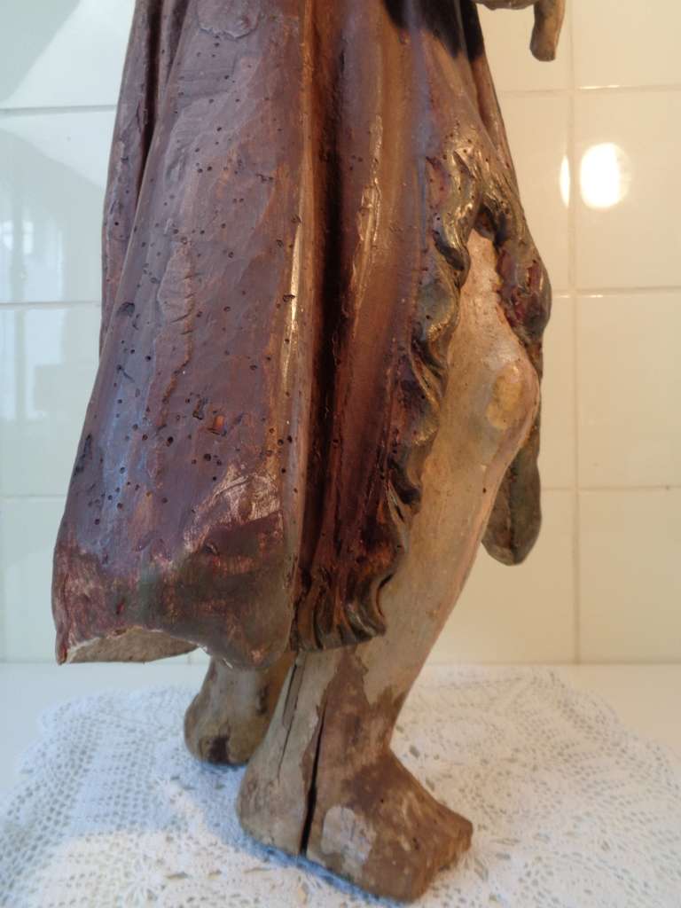 Houten sculptuur Heilige Rochus periode 1600 - 1700