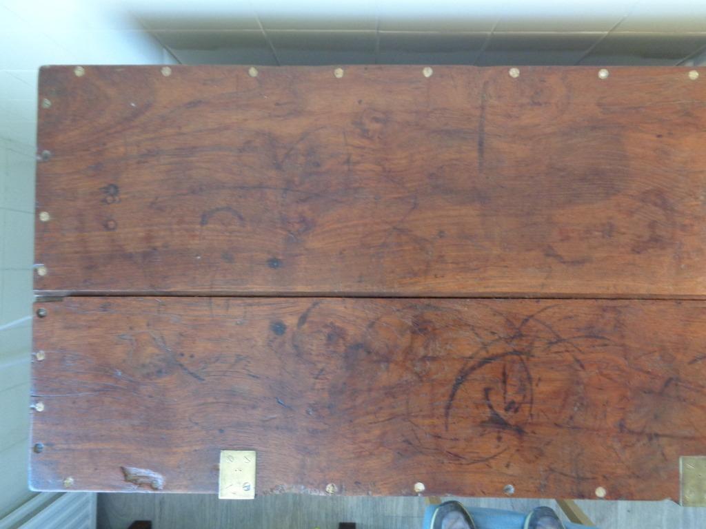 Antieke houten scheepskist - Afbeelding 3