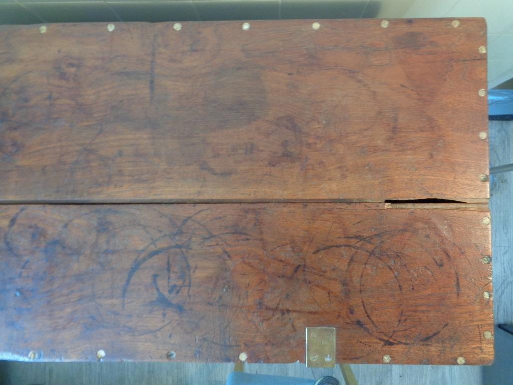 Antieke houten scheepskist - Afbeelding 4