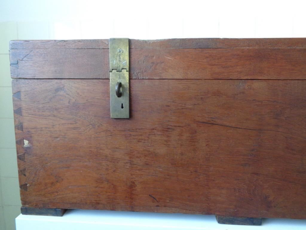 Antieke houten scheepskist - Afbeelding 6