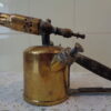 Antieke koperen of messing Barthel gasbrander