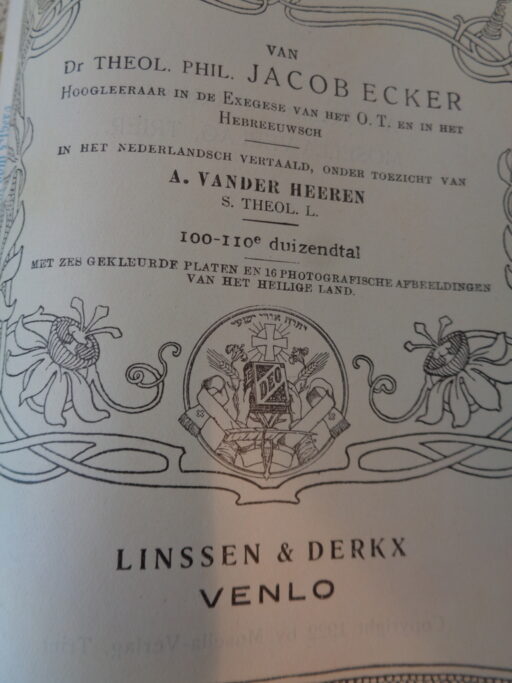 Bijbelsche geschiedenis door Dr Ecker 1922