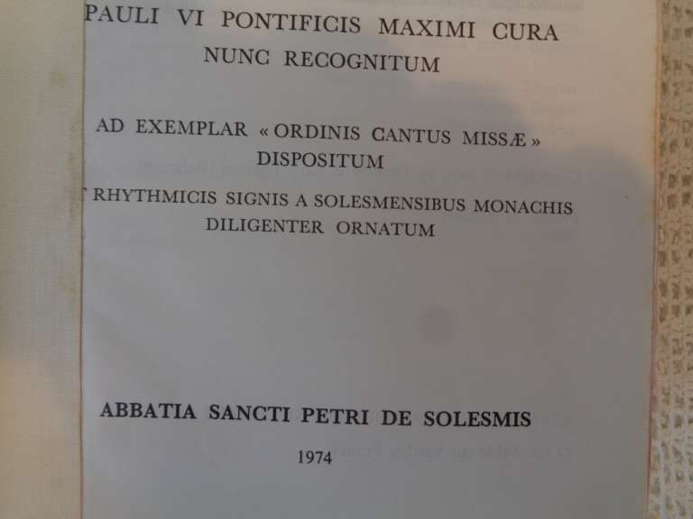 Gregoriaans gezangenboek Graduale Romanum uit 1974