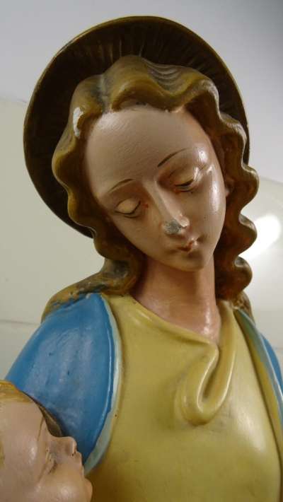 Groot antiek Mariabeeld