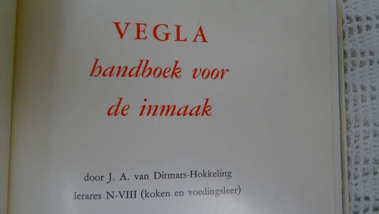 Vintage boek Vegla handboek voor de inmaak