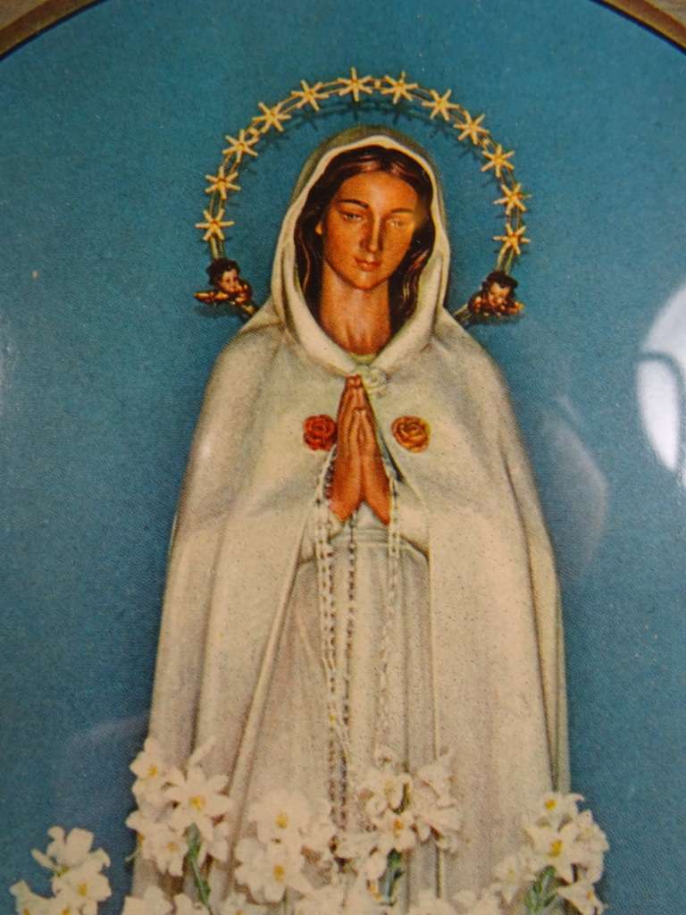 Maria afbeelding in antieke lijst