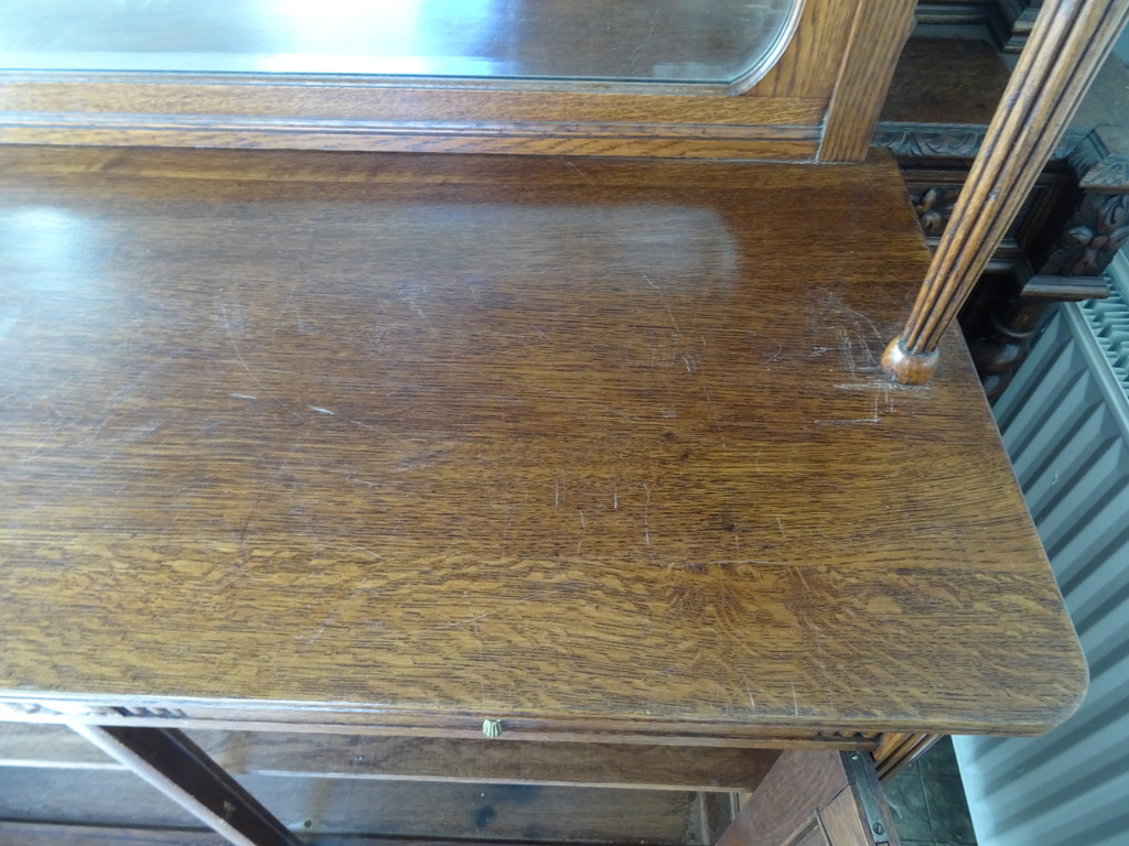 Antieke eiken houten buffetkast circa 1920 - Afbeelding 14