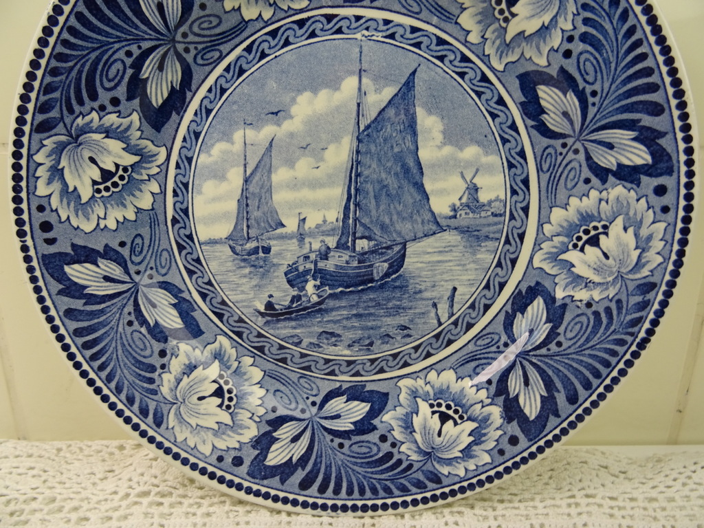 Antiek wandbord Société Céramique Maestricht decor Hollandia - Afbeelding 3