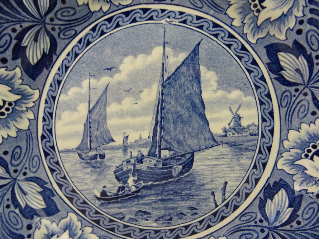 Antiek wandbord Société Céramique Maestricht decor Hollandia - Afbeelding 4