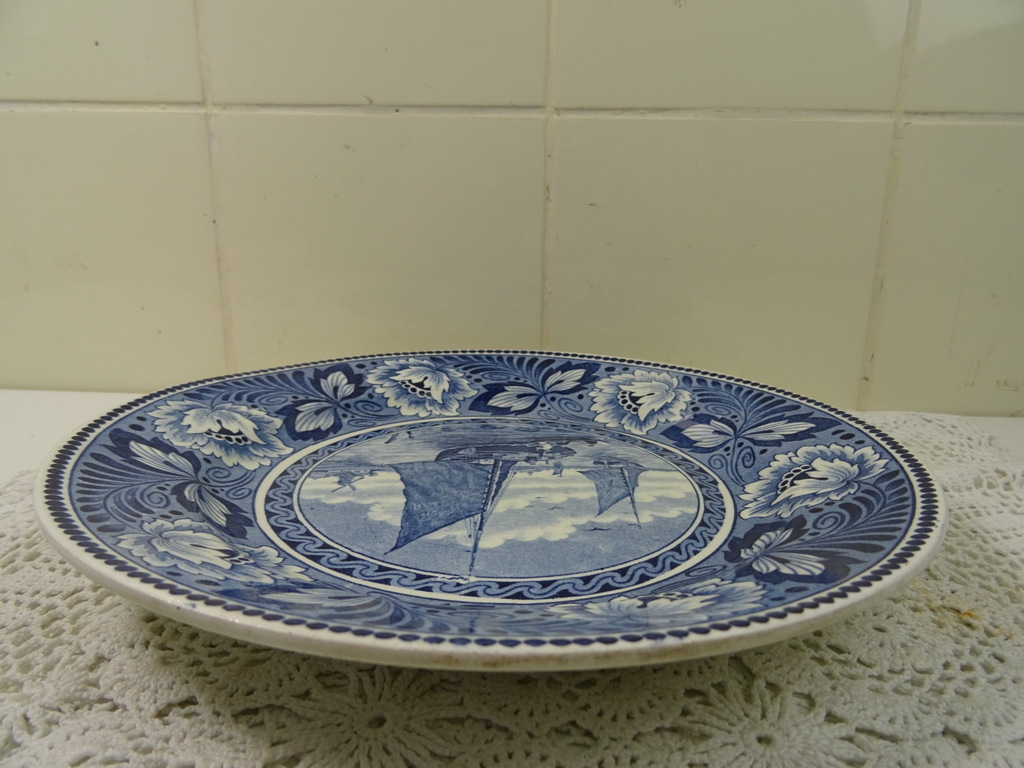 Antiek wandbord Société Céramique Maestricht decor Hollandia - Afbeelding 7