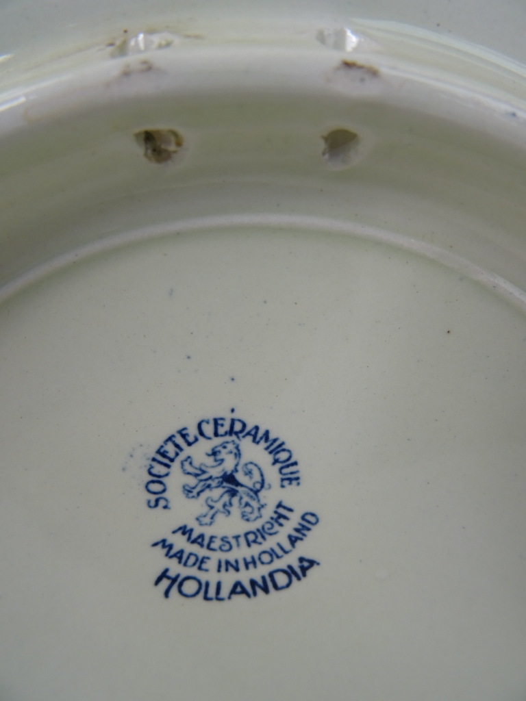 Antiek wandbord Société Céramique Maestricht decor Hollandia - Afbeelding 9